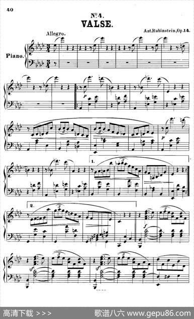 舞会LeBalOp.14（No.4）|安东·鲁宾斯坦