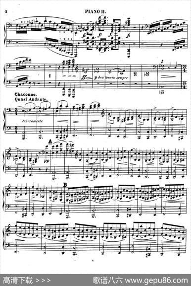 Chaconnefor2PianosOp.150（双钢琴第二钢琴）|约瑟夫·乔西姆·拉夫