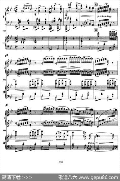 降B大调第二钢琴协奏曲（P91——104）|约翰内斯·勃拉姆斯