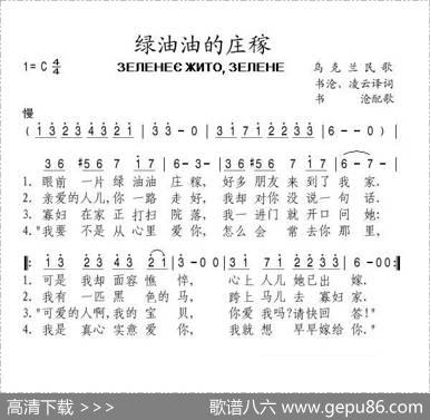 绿油油的庄稼