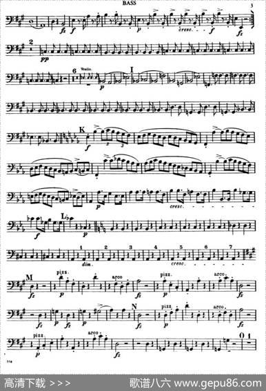 TROUTQUINTET（鳟鱼五重奏）（BASS分谱）|舒伯特