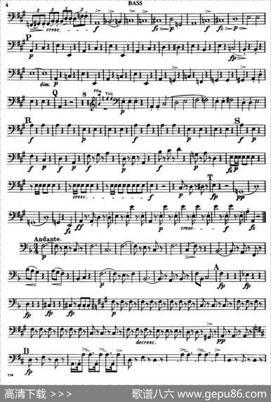 TROUTQUINTET（鳟鱼五重奏）（BASS分谱）|舒伯特