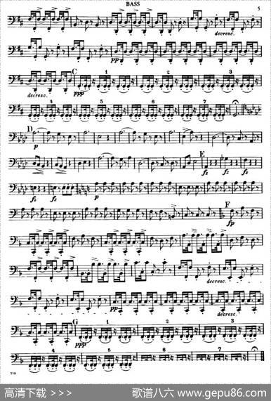 TROUTQUINTET（鳟鱼五重奏）（BASS分谱）|舒伯特