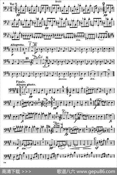 TROUTQUINTET（鳟鱼五重奏）（BASS分谱）|舒伯特