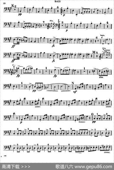 TROUTQUINTET（鳟鱼五重奏）（BASS分谱）|舒伯特