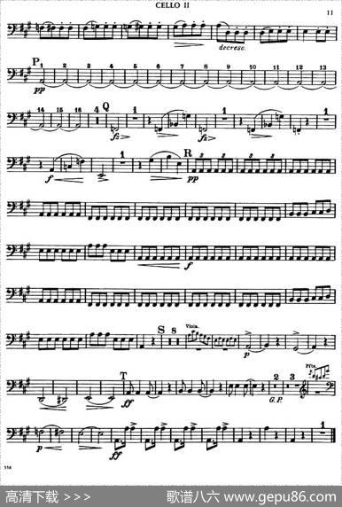 TROUTQUINTET（鳟鱼五重奏）（第二大提琴分谱）|舒伯特