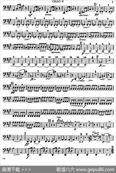 TROUTQUINTET（鳟鱼五重奏）（第二大提琴分谱）|舒伯特