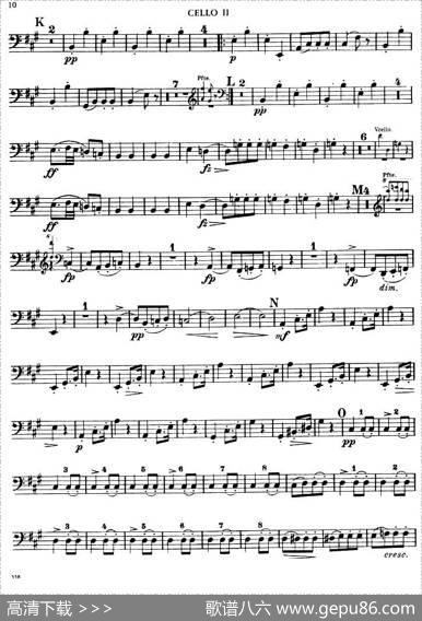 TROUTQUINTET（鳟鱼五重奏）（第二大提琴分谱）|舒伯特