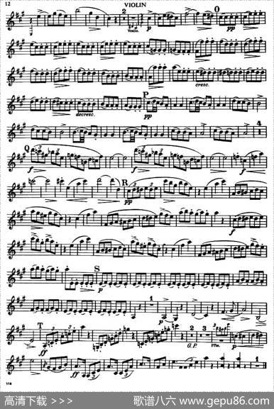 TROUTQUINTET（鳟鱼五重奏）（小提琴分谱）|舒伯特