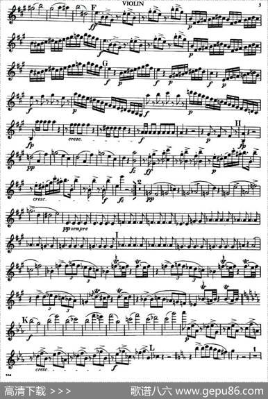 TROUTQUINTET（鳟鱼五重奏）（小提琴分谱）|舒伯特