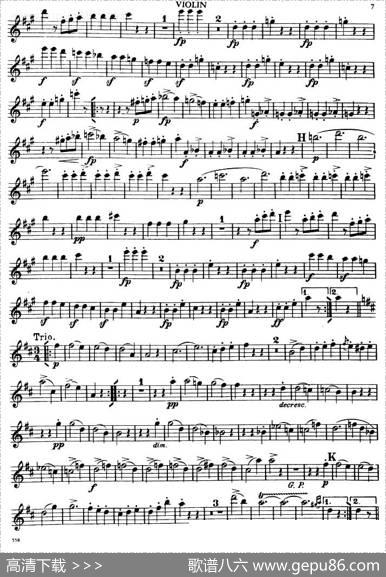 TROUTQUINTET（鳟鱼五重奏）（小提琴分谱）|舒伯特