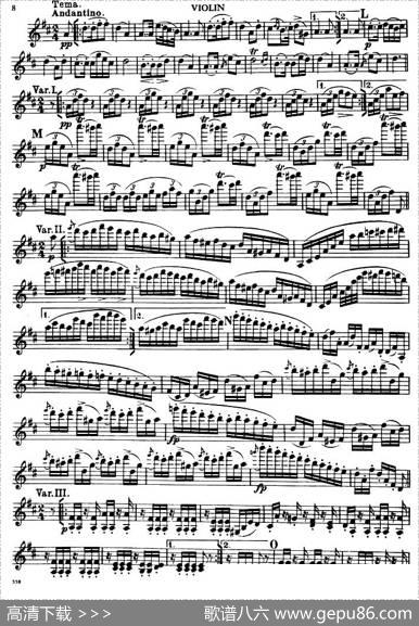 TROUTQUINTET（鳟鱼五重奏）（小提琴分谱）|舒伯特