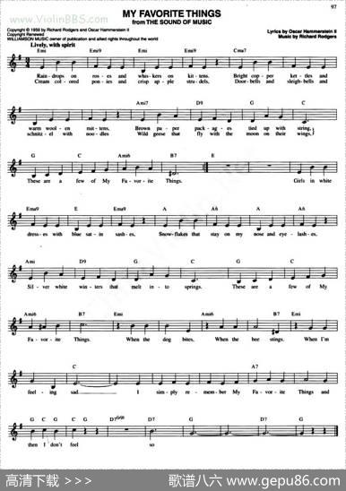 MYFAVORITETHINGSfromTHESOUNDOFMUSIC