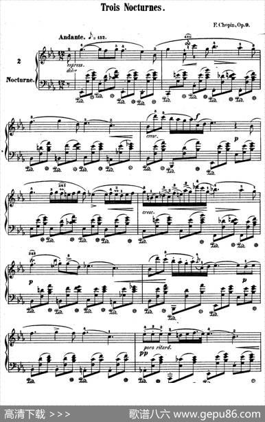 TroisNocturnesOp.9（Ⅱ）|弗雷德里克·弗朗索瓦·肖邦