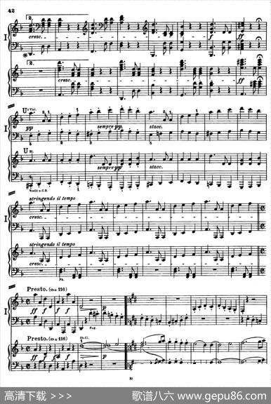 d小调第九交响曲Op.125（双钢琴P33——42）|路德维希·冯·贝多芬