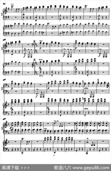 d小调第九交响曲Op.125（双钢琴P33——42）|路德维希·冯·贝多芬