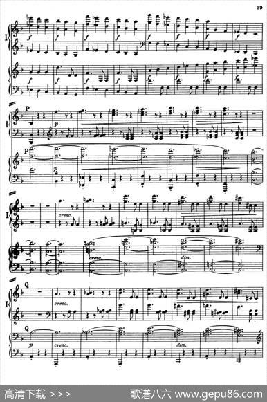 d小调第九交响曲Op.125（双钢琴P33——42）|路德维希·冯·贝多芬