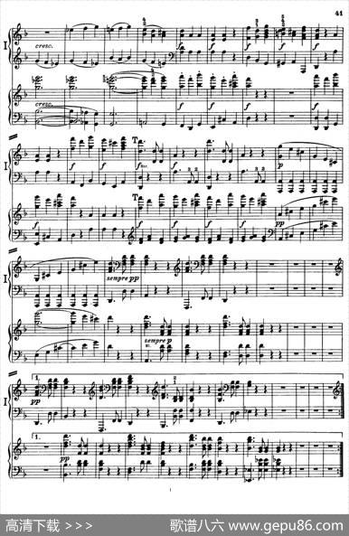 d小调第九交响曲Op.125（双钢琴P33——42）|路德维希·冯·贝多芬