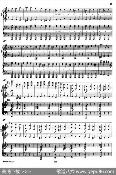 d小调第九交响曲Op.125（双钢琴P43——52）|路德维希·冯·贝多芬