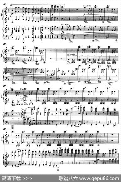 d小调第九交响曲Op.125（双钢琴P43——52）|路德维希·冯·贝多芬