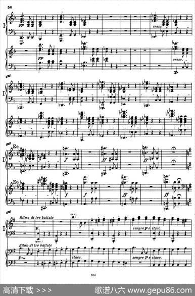 d小调第九交响曲Op.125（双钢琴P43——52）|路德维希·冯·贝多芬