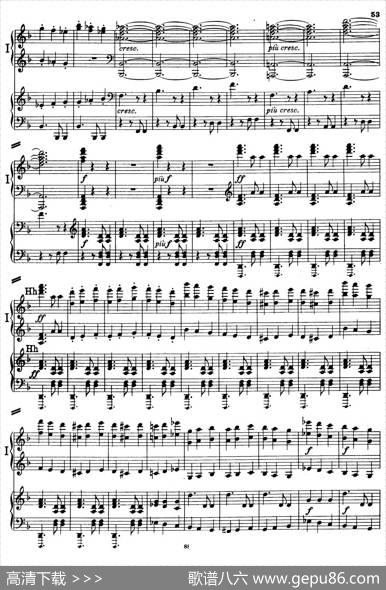 d小调第九交响曲Op.125（双钢琴P53——62）|路德维希·冯·贝多芬