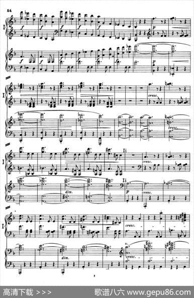 d小调第九交响曲Op.125（双钢琴P53——62）|路德维希·冯·贝多芬
