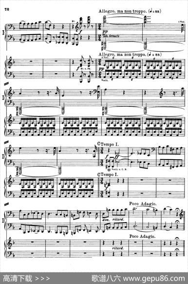 d小调第九交响曲Op.125（双钢琴P63——72）|路德维希·冯·贝多芬