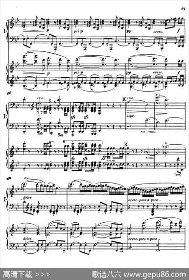 d小调第九交响曲Op.125（双钢琴P63——72）|路德维希·冯·贝多芬