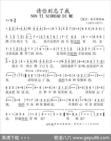 请你别忘了我