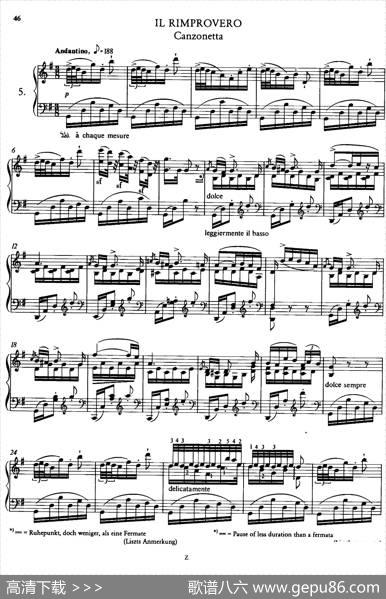SoiréesMusicalesS.424（《音乐晚会（全12首）》第5首）|李斯特改编
