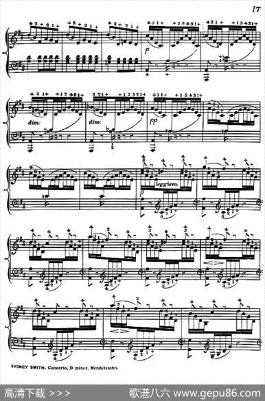 d小调第二钢琴协奏曲（钢琴独奏版）|菲利克斯·门德尔松-巴托尔迪