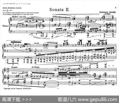 PianoSonataNo.2（第二钢琴奏鸣曲）（P3——22）|凯克豪斯鲁·沙帕吉·索拉布吉