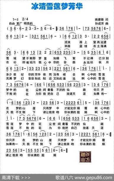 冰清雪莲梦芳华 - 姚建雄|孙成方