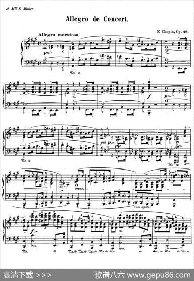 AllegrodeConcertoOp.46（A大调音乐会快板）|弗雷德里克·弗朗索瓦·肖邦