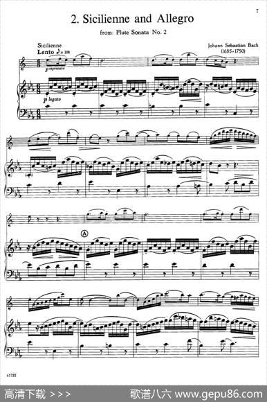 15首古典萨克斯独奏曲：2、SicilienneandAllegro（中音萨克斯+钢琴伴奏）