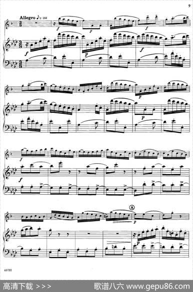 15首古典萨克斯独奏曲：2、SicilienneandAllegro（中音萨克斯+钢琴伴奏）
