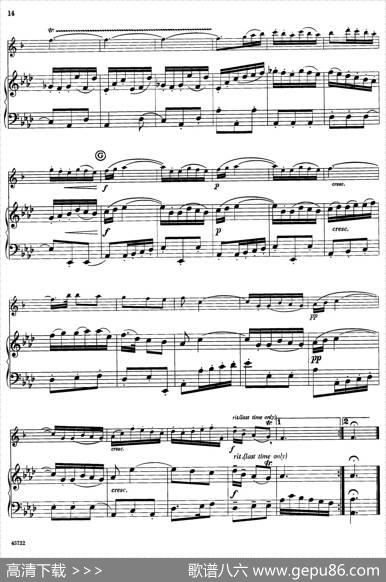 15首古典萨克斯独奏曲：2、SicilienneandAllegro（中音萨克斯+钢琴伴奏）