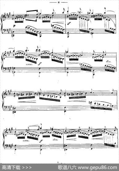 A大调练习曲“小溪”（Op.6）|卡尔·陶西格