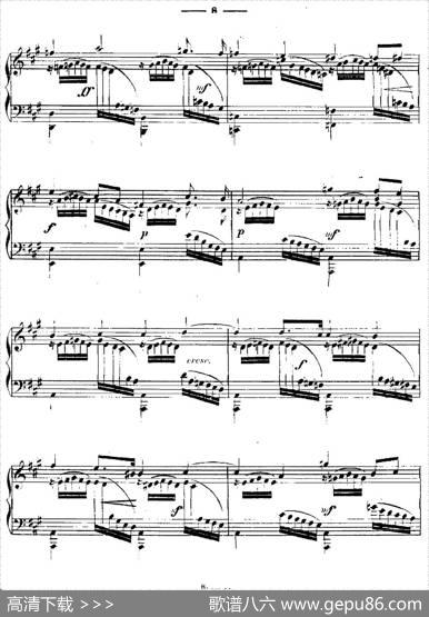A大调练习曲“小溪”（Op.6）|卡尔·陶西格