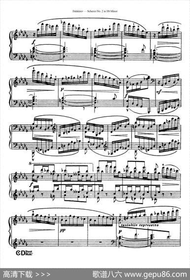 ScherzoNo.2inB-flatMinor（降b小调第二谐谑曲）|米利·巴拉基列夫