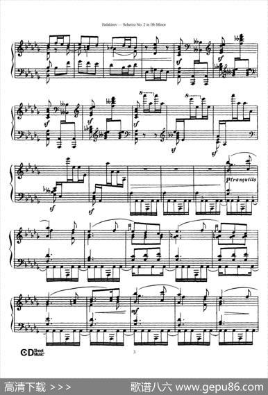 ScherzoNo.2inB-flatMinor（降b小调第二谐谑曲）|米利·巴拉基列夫