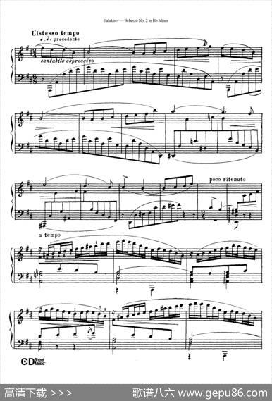ScherzoNo.2inB-flatMinor（降b小调第二谐谑曲）|米利·巴拉基列夫
