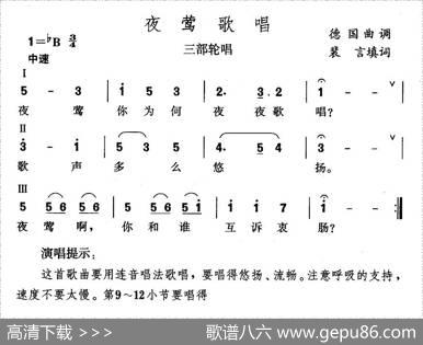 夜莺歌唱