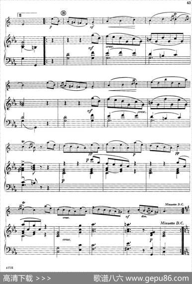 15首古典萨克斯独奏曲：9、Minuet（中音萨克斯+钢琴伴奏）