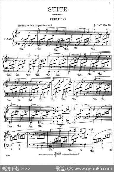 a小调第一组曲Op.69（1、PRELUDIO）|约瑟夫·乔西姆·拉夫