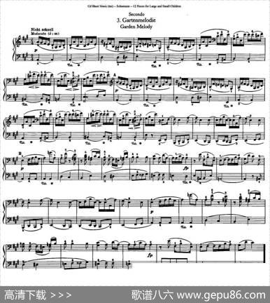 12首为孩子们而作的四手联弹曲Op.85（四手联弹）（3）|罗伯特·舒曼