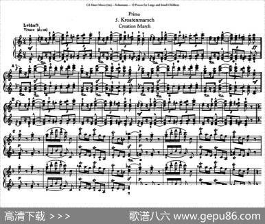 12首为孩子们而作的四手联弹曲Op.85（四手联弹）（5）|罗伯特·舒曼