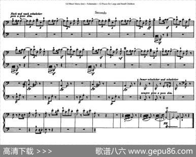 12首为孩子们而作的四手联弹曲Op.85（四手联弹）（5）|罗伯特·舒曼