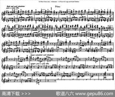 12首为孩子们而作的四手联弹曲Op.85（四手联弹）（5）|罗伯特·舒曼